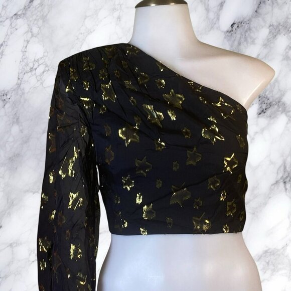 DUNDAS xREVOLVE Stella One Shoulder Top - Black - Picture 11 of 12